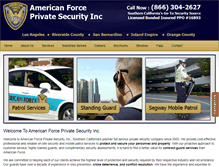 Tablet Screenshot of americanforceprivatesecurityinc.com